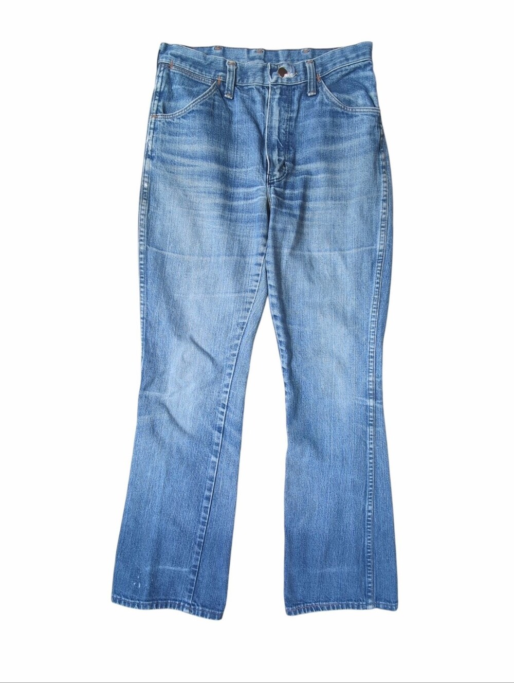 Vintage Wrangler Jeans Bootcut Pants Made in USA Faded Distressed Size 27 Waist
